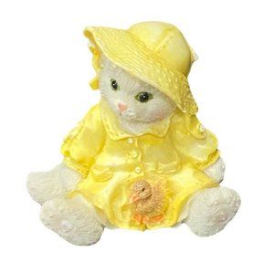 Enesco ITTY BITTY KITTY Mini Cat Figurine APRIL SHOWERS 155578 1995 Vintage